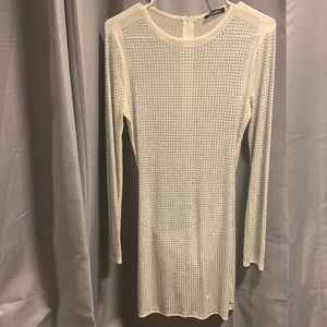 Beautiful rhinestone white dress